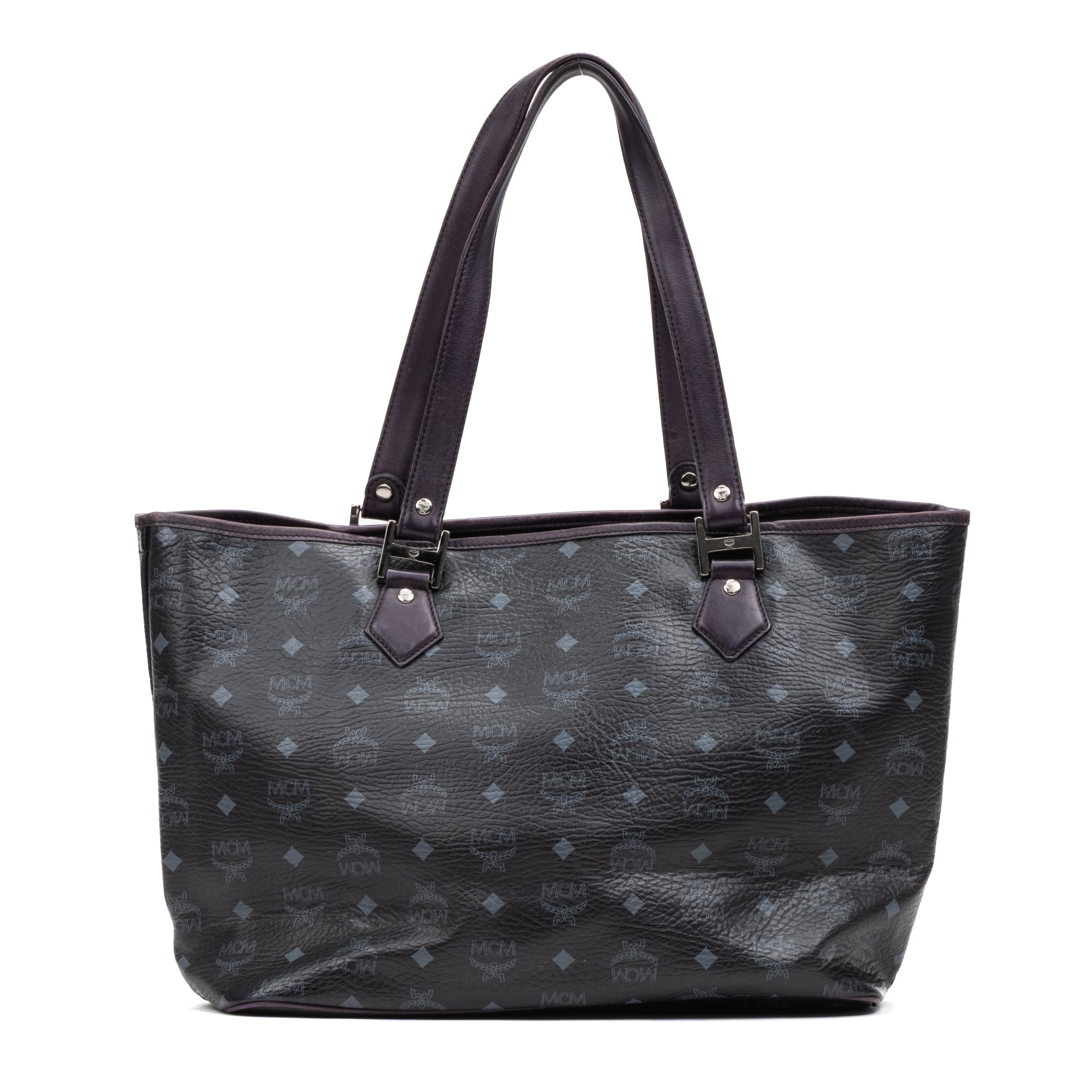 Shoulder Bag Princess Lion Shopper Tote Black Visetos Coated Canvas
