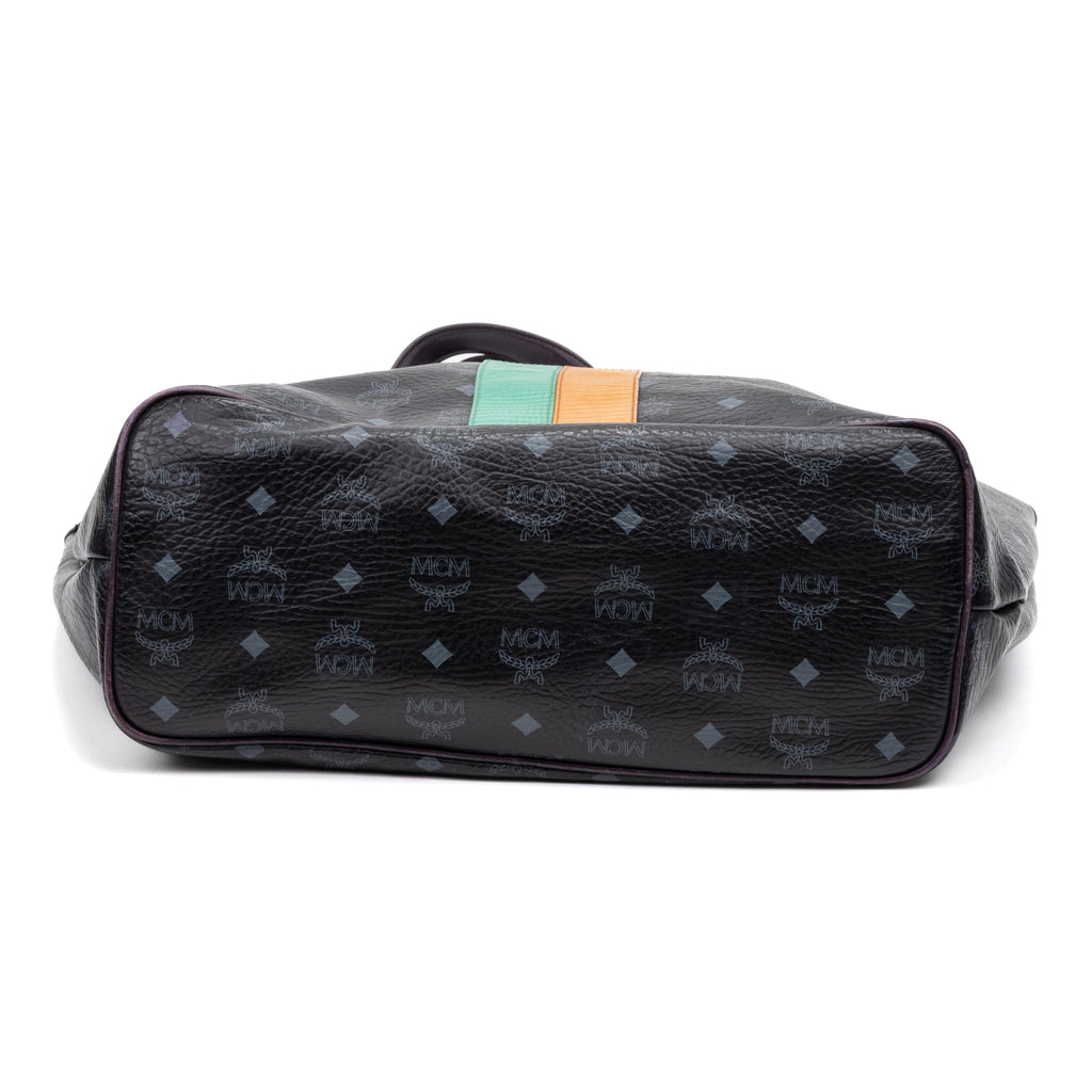 Shoulder Bag Princess Lion Shopper Tote Black Visetos Coated Canvas
