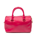 Shoulder Bag Baby Duffle Fuchsia Pink Calfskin Leather
