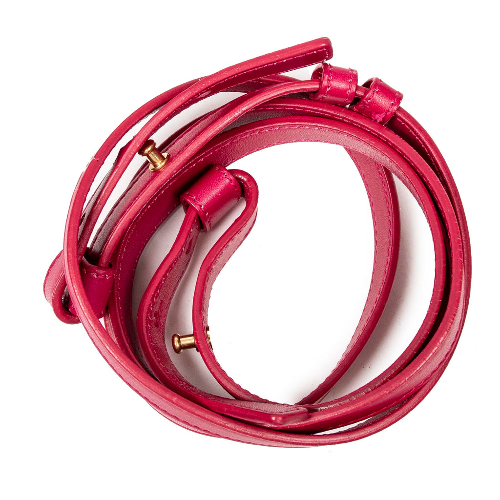 Shoulder Bag Baby Duffle Fuchsia Pink Calfskin Leather