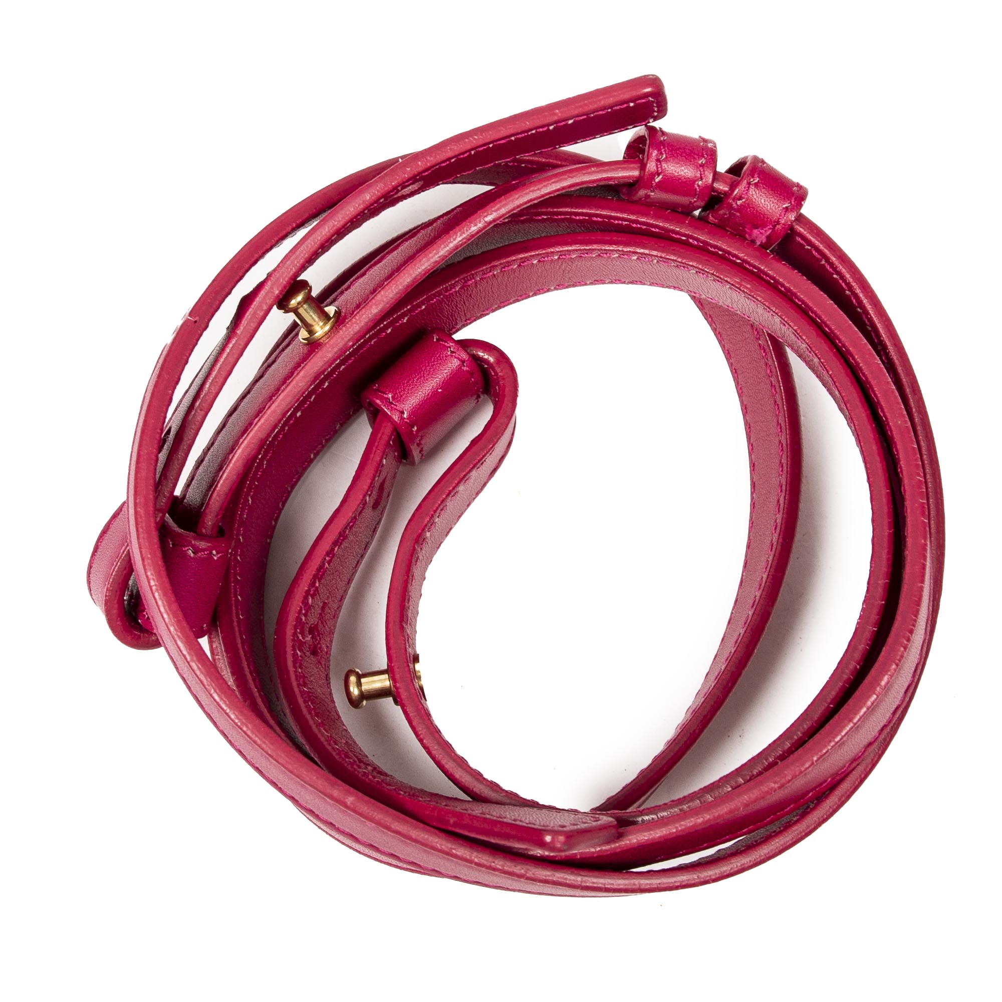 Shoulder Bag Baby Duffle Fuchsia Pink Calfskin Leather
