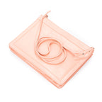 Shoulder Bag Navy Pochette Crossbody Pink Distressed Leather