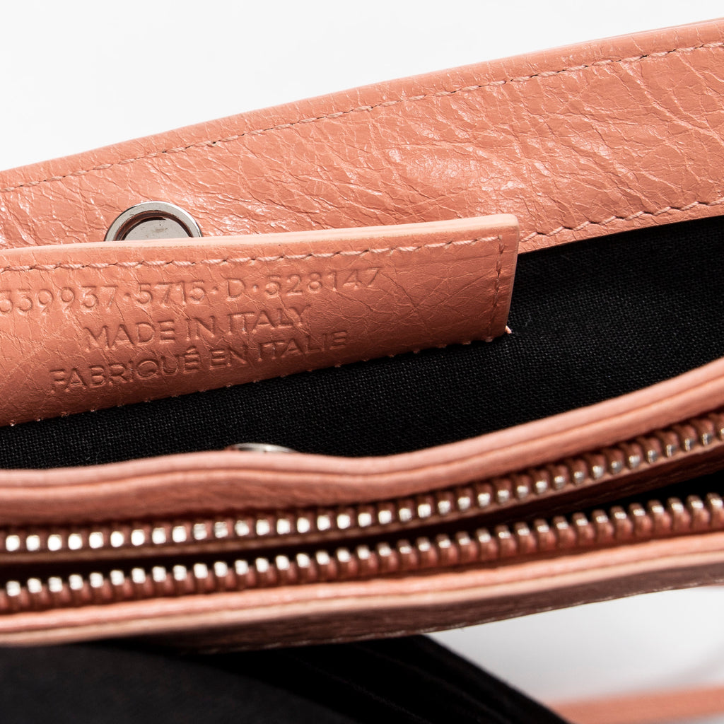 Shoulder Bag Navy Pochette Crossbody Pink Distressed Leather