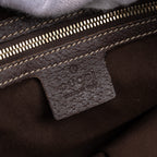 Shoulder Bag Bamboo Boston Beige Monogrammed Canvas