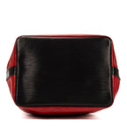 Bolso de Hombro Noe Bicolor Pespuntes Negros PM Rojo Epi