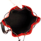 Bolso de Hombro Noe Bicolor Pespuntes Negros PM Rojo Epi