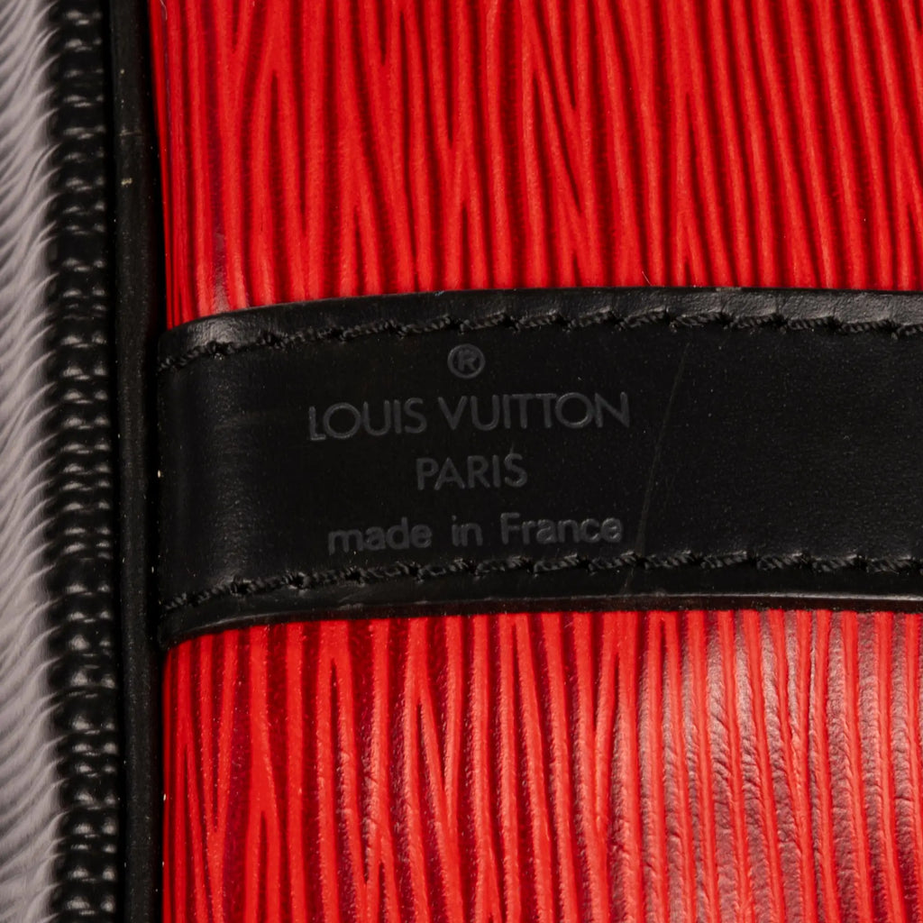 Bolso de Hombro Noe Bicolor Pespuntes Negros PM Rojo Epi