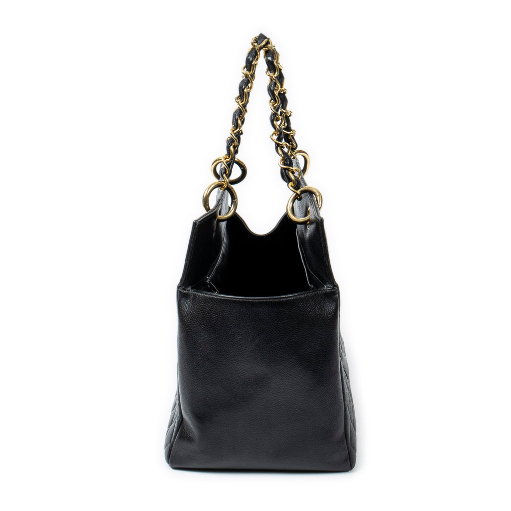 Shoulder Bag CC Timeless Grand Shopping Tote Black Quilted Caviar Leather