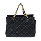Shoulder Bag CC Timeless Grand Shopping Tote Black Quilted Caviar Leather