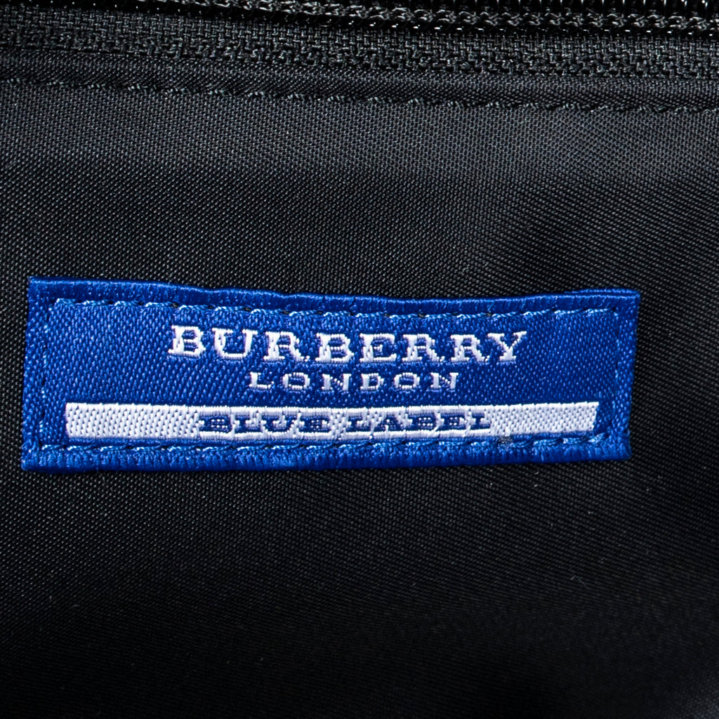 Bolso de hombro Blue Label transparente de resina y lona