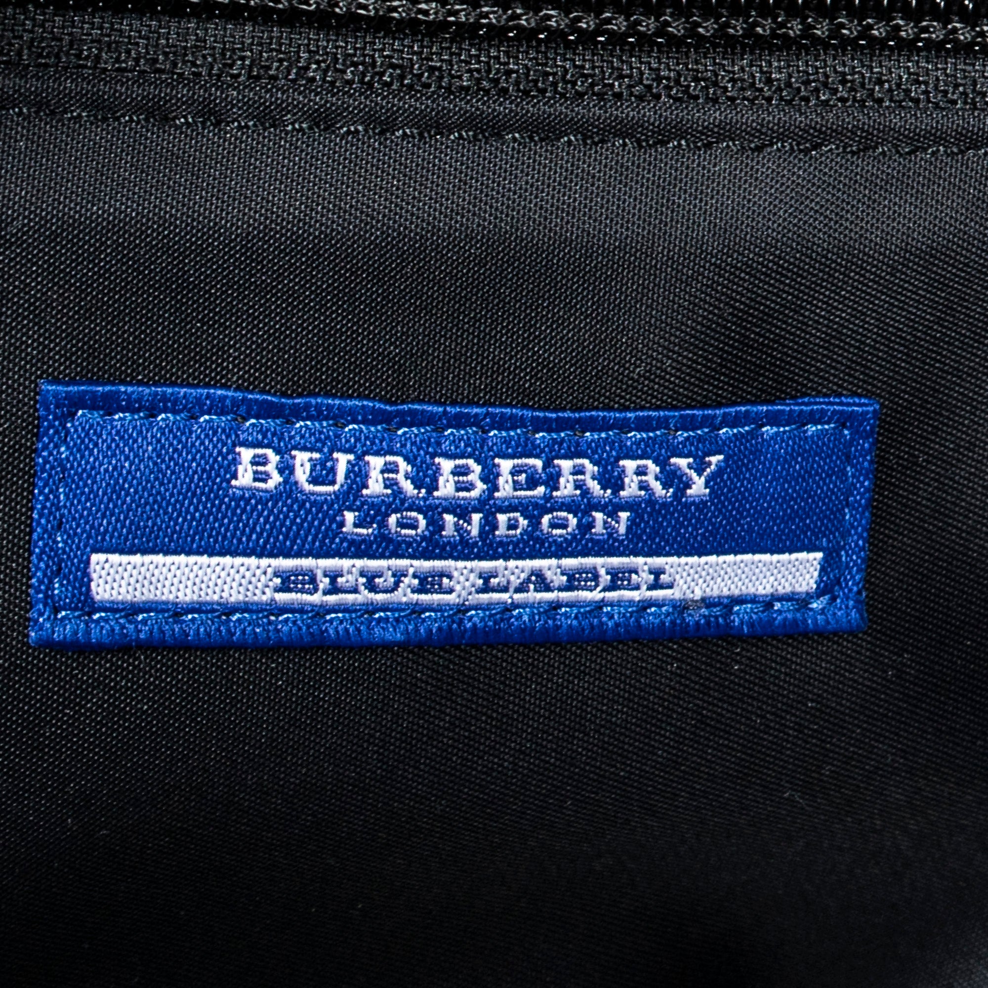 Bolso de hombro Blue Label transparente de resina y lona