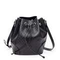 Shoulder Bag Medium Bright Bucket Bag Black Diamante Coated Canvas