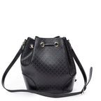 Shoulder Bag Medium Bright Bucket Bag Black Diamante Coated Canvas