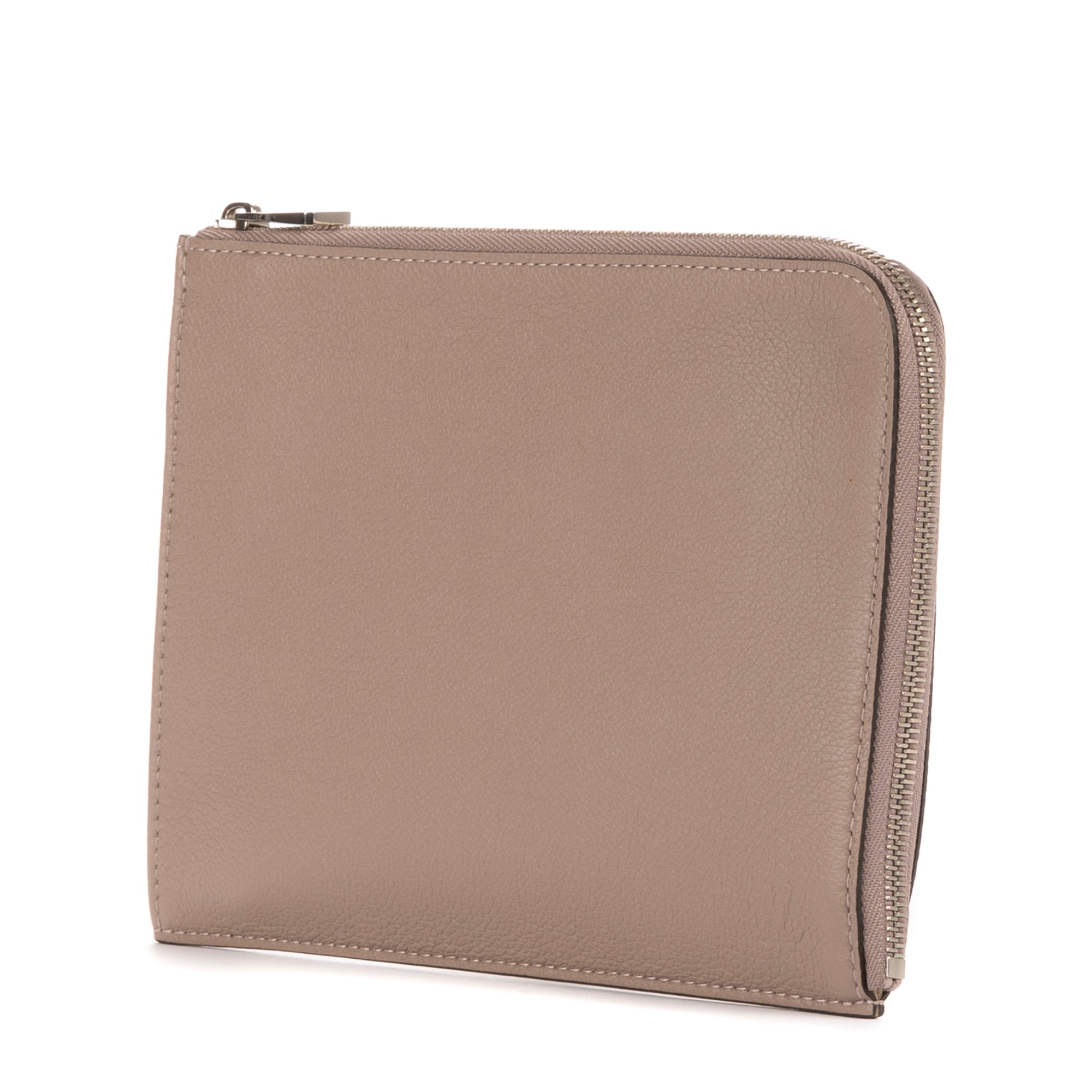 Bolso de mano Pochette Jour PM de cuero Taurillon Clemence color topo