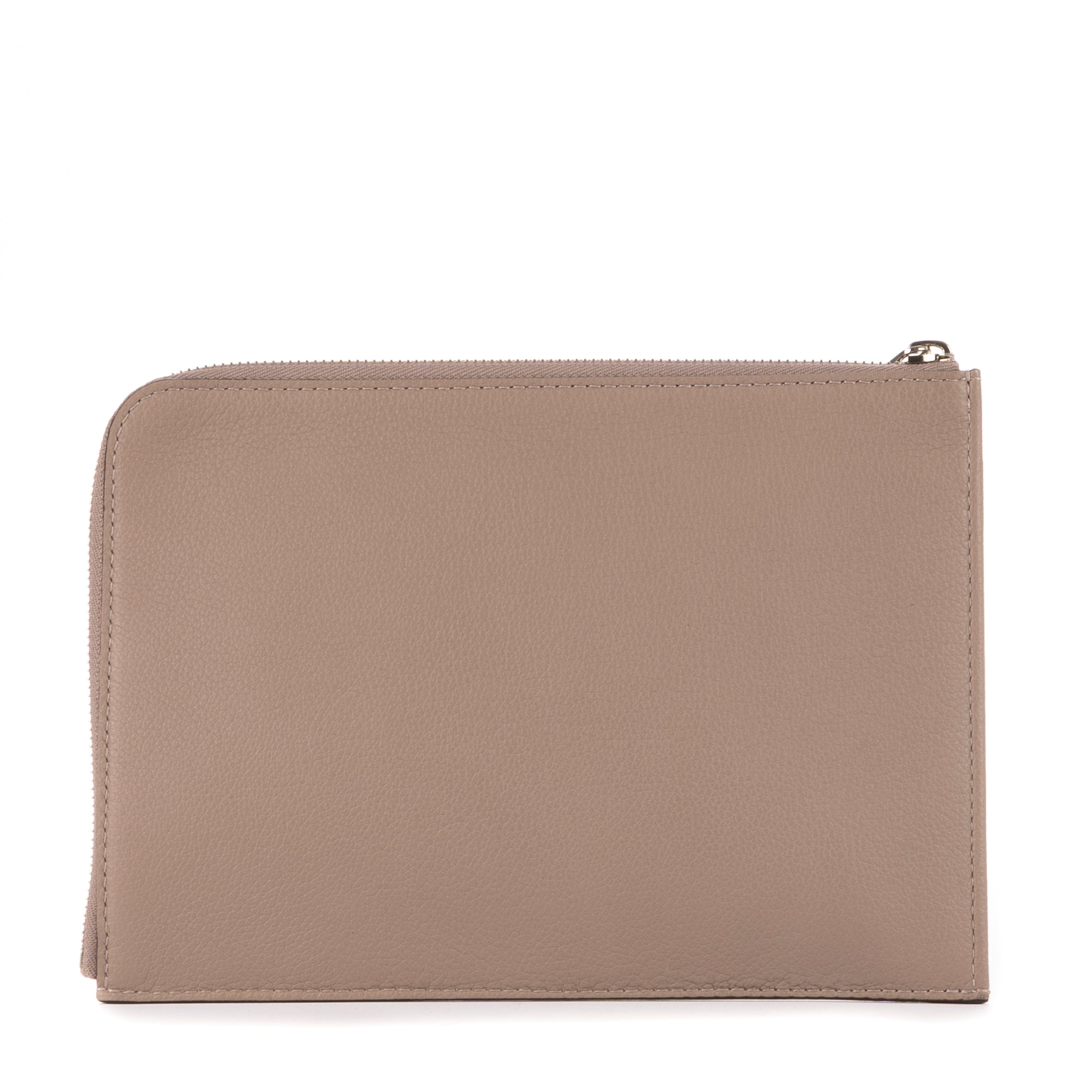 Bolso de mano Pochette Jour PM de cuero Taurillon Clemence color topo