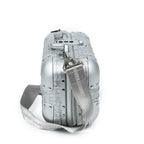 Bolso de Hombro Ed. Limitada Rara Dior x Rimowa Maleta de Mano Oblique Plateada de Aluminio