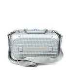 Bolso de Hombro Ed. Limitada Rara Dior x Rimowa Maleta de Mano Oblique Plateada de Aluminio