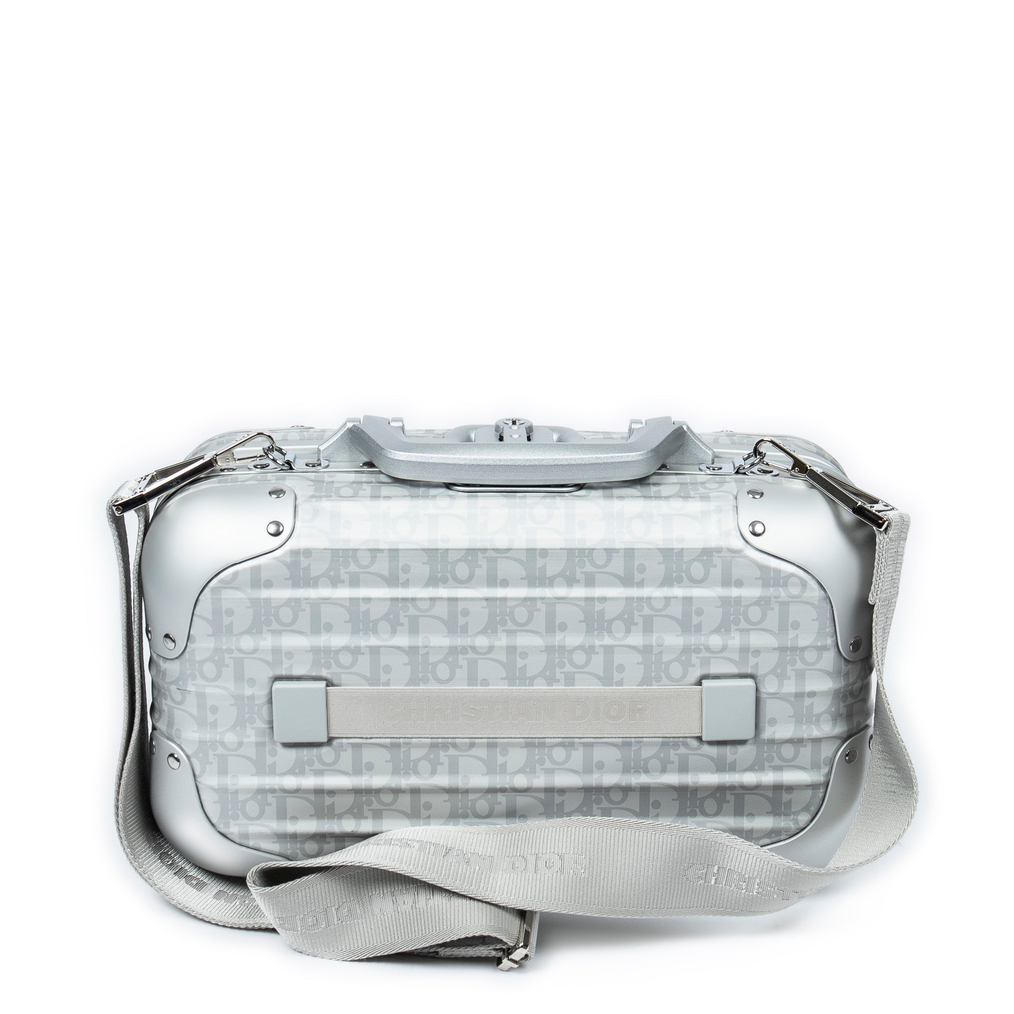Shoulder Bag Rare Ltd. Ed. Dior x Rimowa Carry On Case Silver Oblique Aluminum