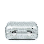 Sac à bandoulière rare édition limitée Dior x Rimowa, valise cabine, oblique argent, aluminium