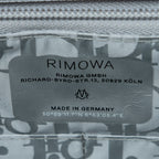 Bolso de Hombro Ed. Limitada Rara Dior x Rimowa Maleta de Mano Oblique Plateada de Aluminio