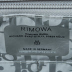 Sac à bandoulière rare édition limitée Dior x Rimowa, valise cabine, oblique argent, aluminium