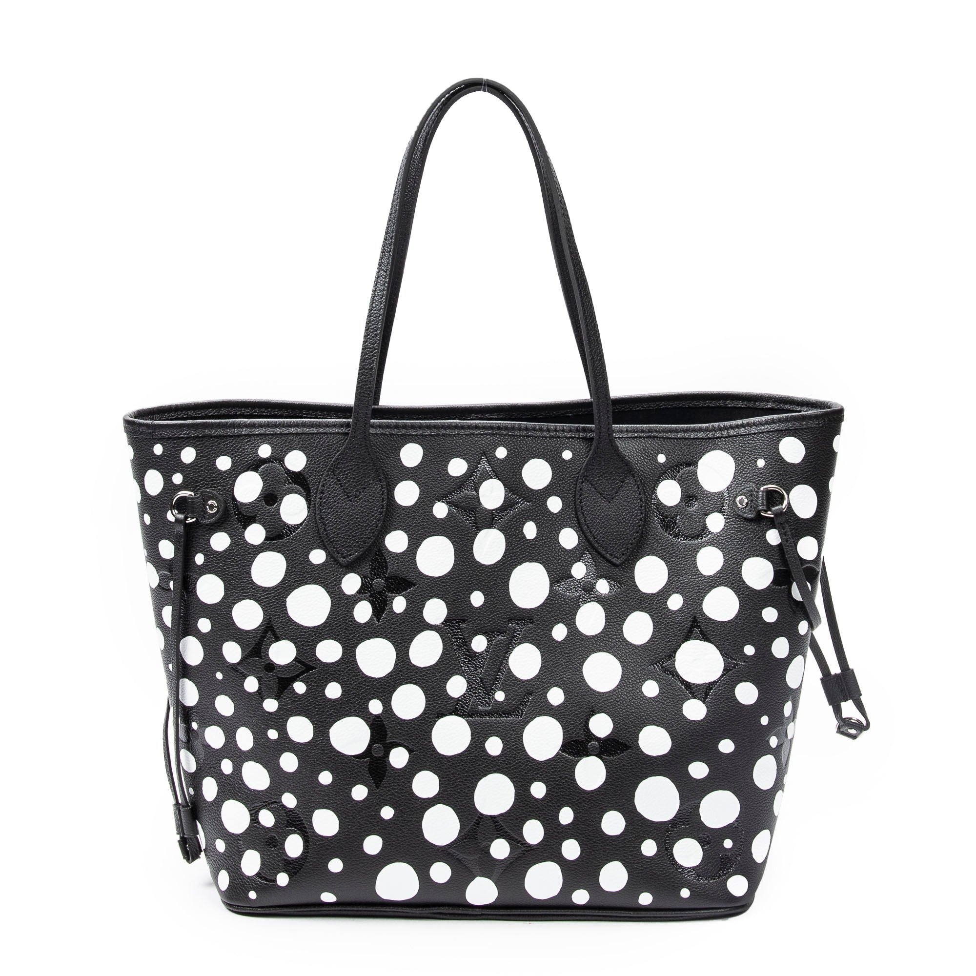 Shoulder Bag Ltd. Ed. Yayoi Kusama Infinity Dots Neverfull MM Black Monogram Empreinte Infinity Dots