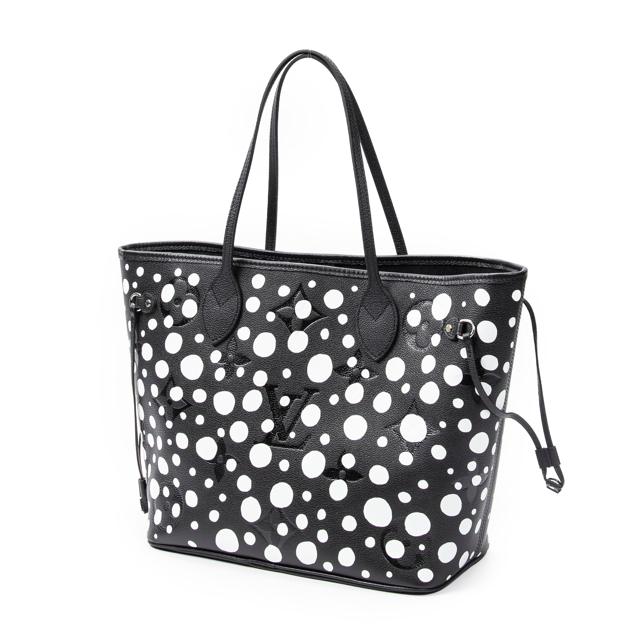 Shoulder Bag Ltd. Ed. Yayoi Kusama Infinity Dots Neverfull MM Black Monogram Empreinte Infinity Dots