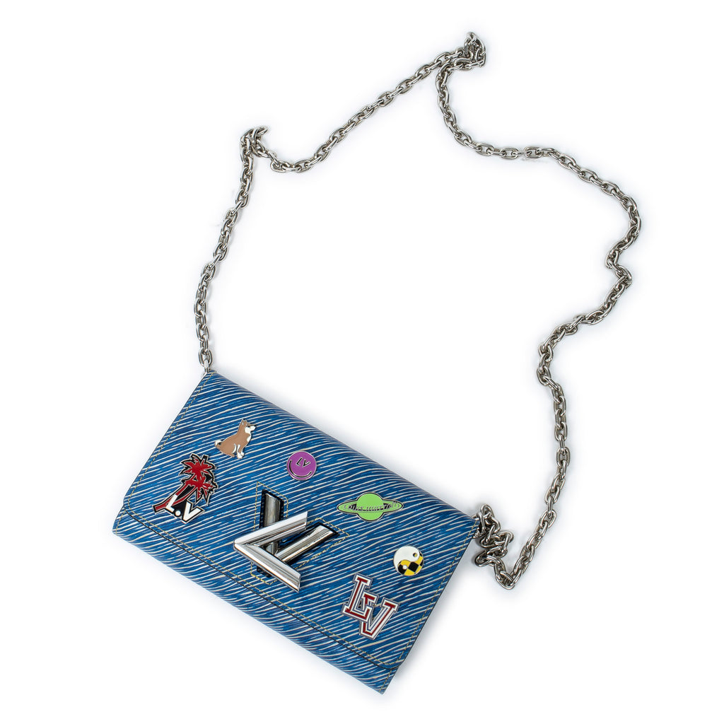 Shoulder Bag Ltd. Ed. Pins Twist Chain Wallet Blue Aztec Epi