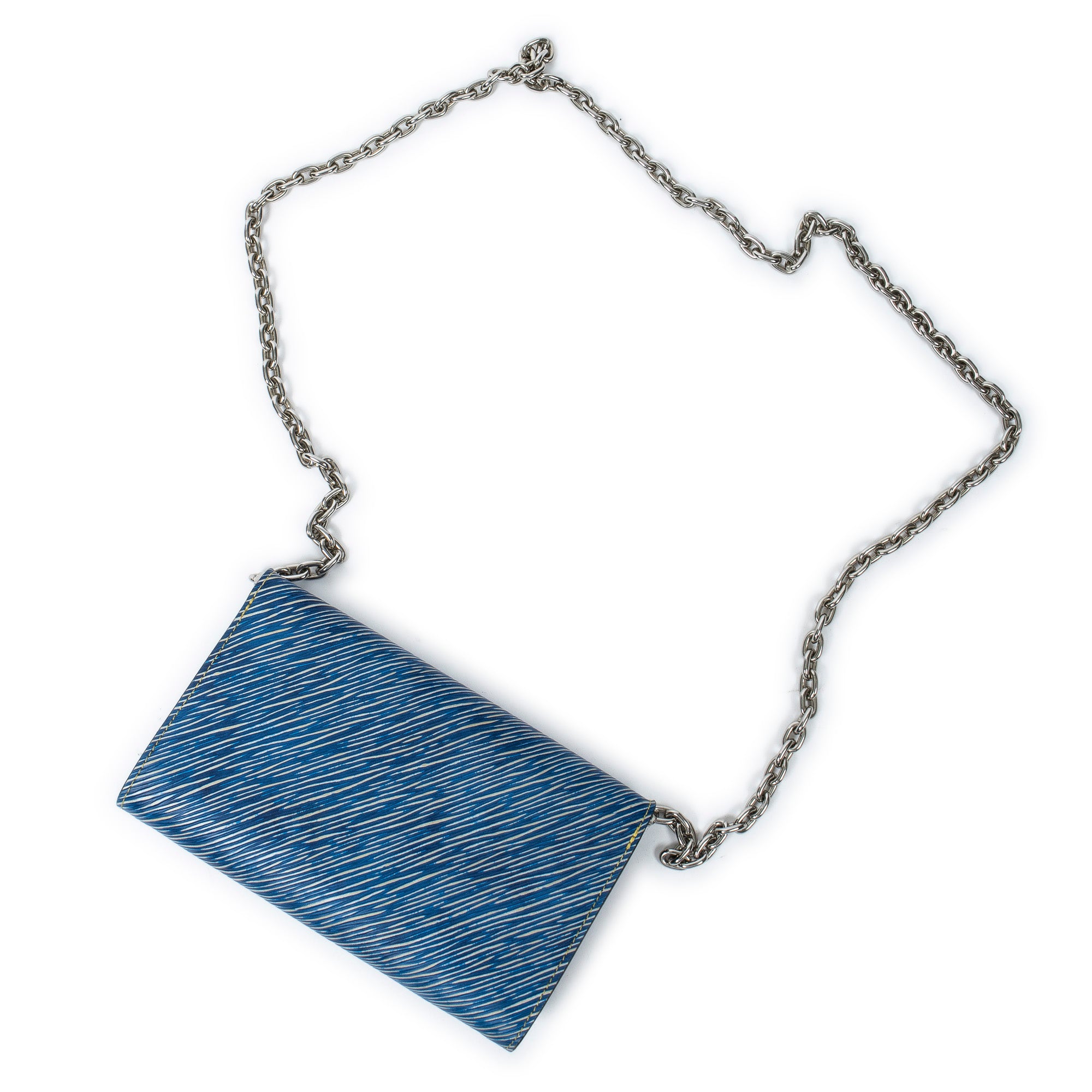 Shoulder Bag Ltd. Ed. Pins Twist Chain Wallet Blue Aztec Epi
