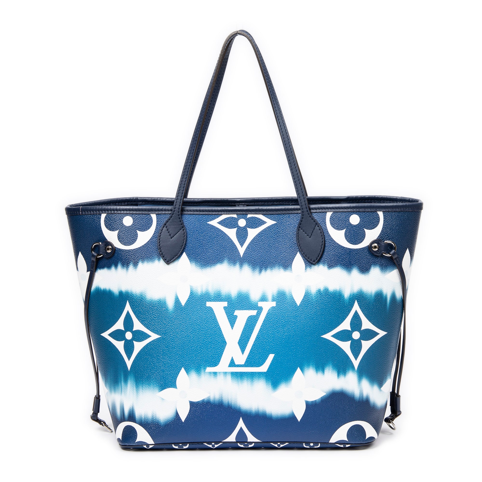 Shoulder Bag Ltd. Ed. Escale Neverfull MM Blue Monogram Giant Escale