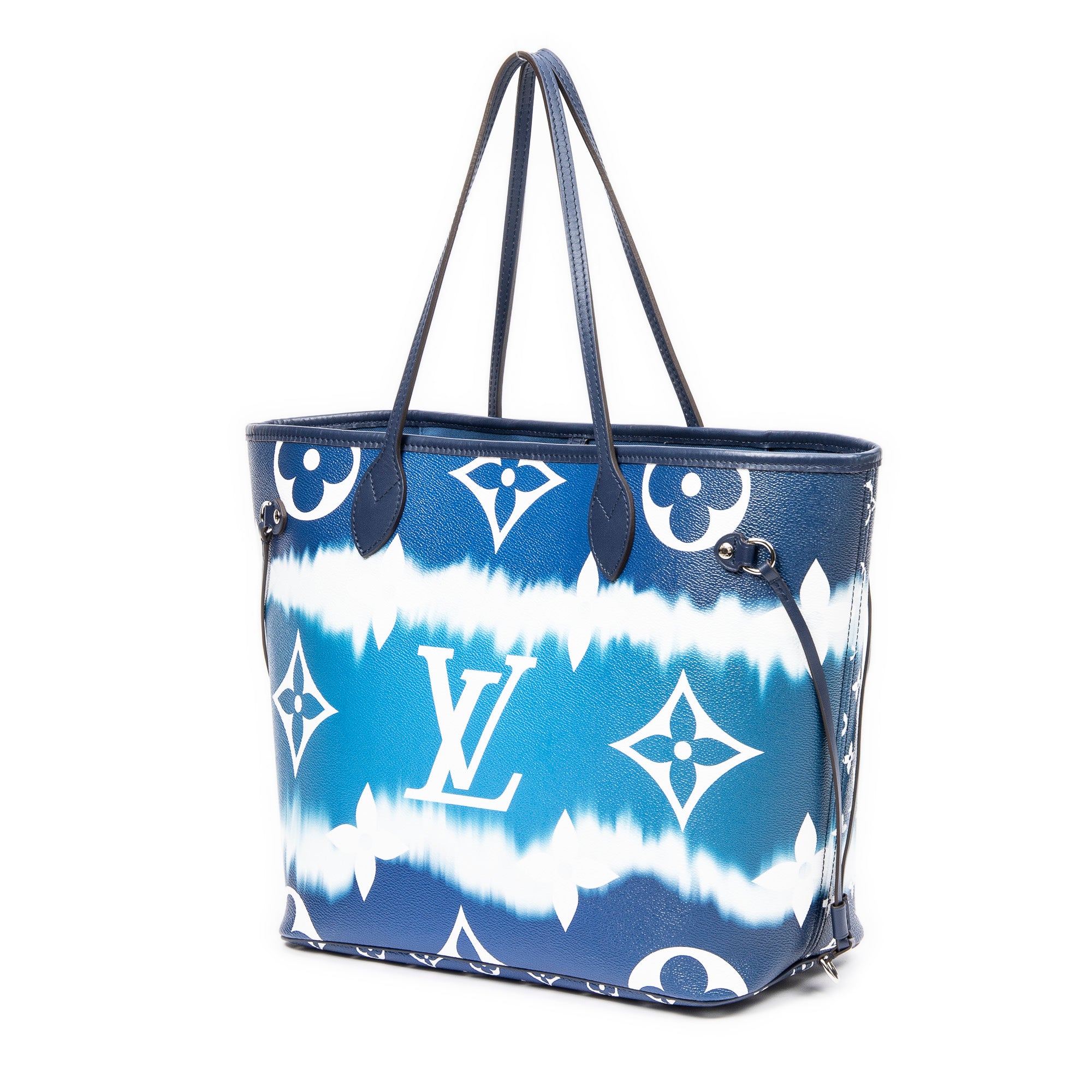 Shoulder Bag Ltd. Ed. Escale Neverfull MM Blue Monogram Giant Escale
