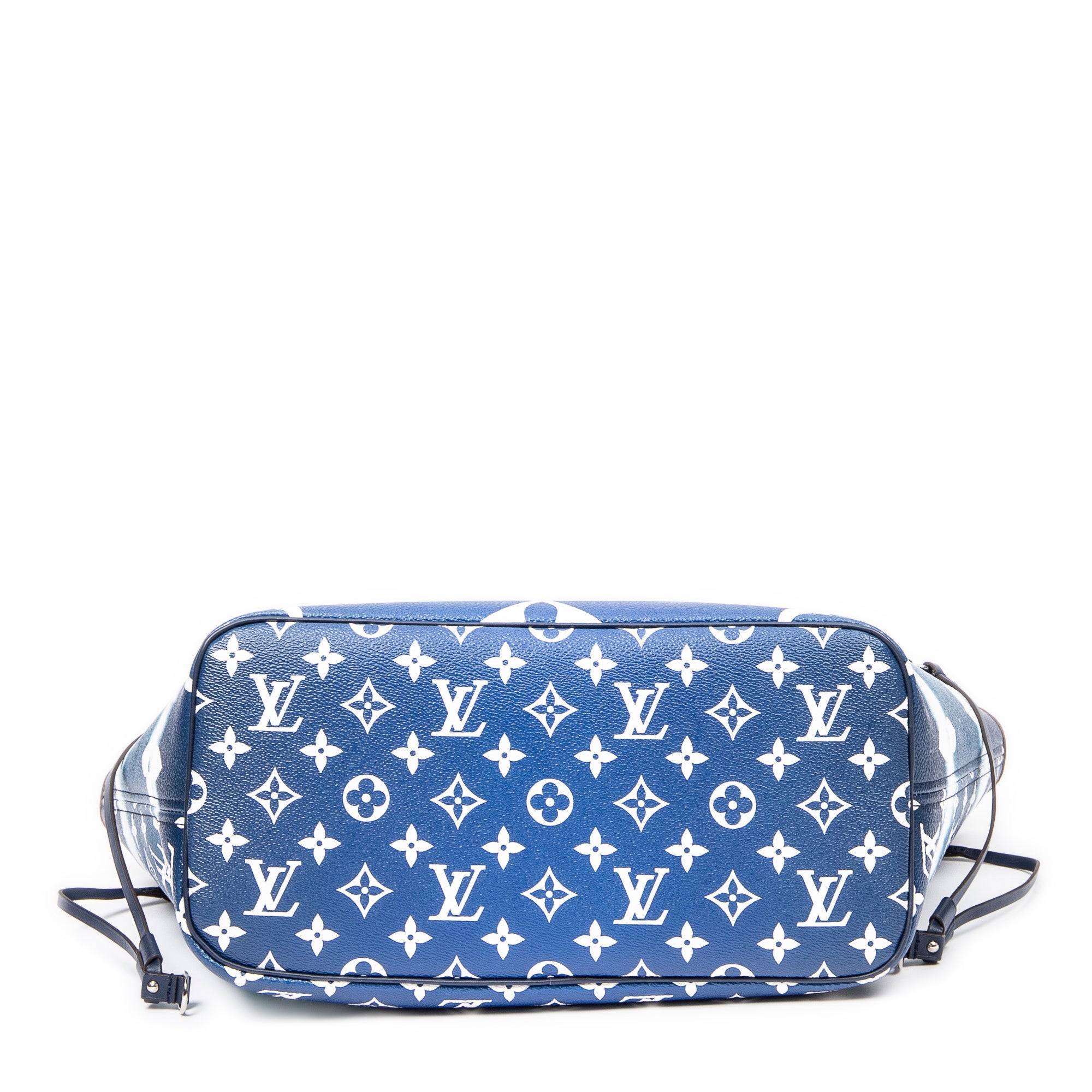 Bolso de hombro edición limitada Escale Neverfull MM azul Monogram Giant Escale
