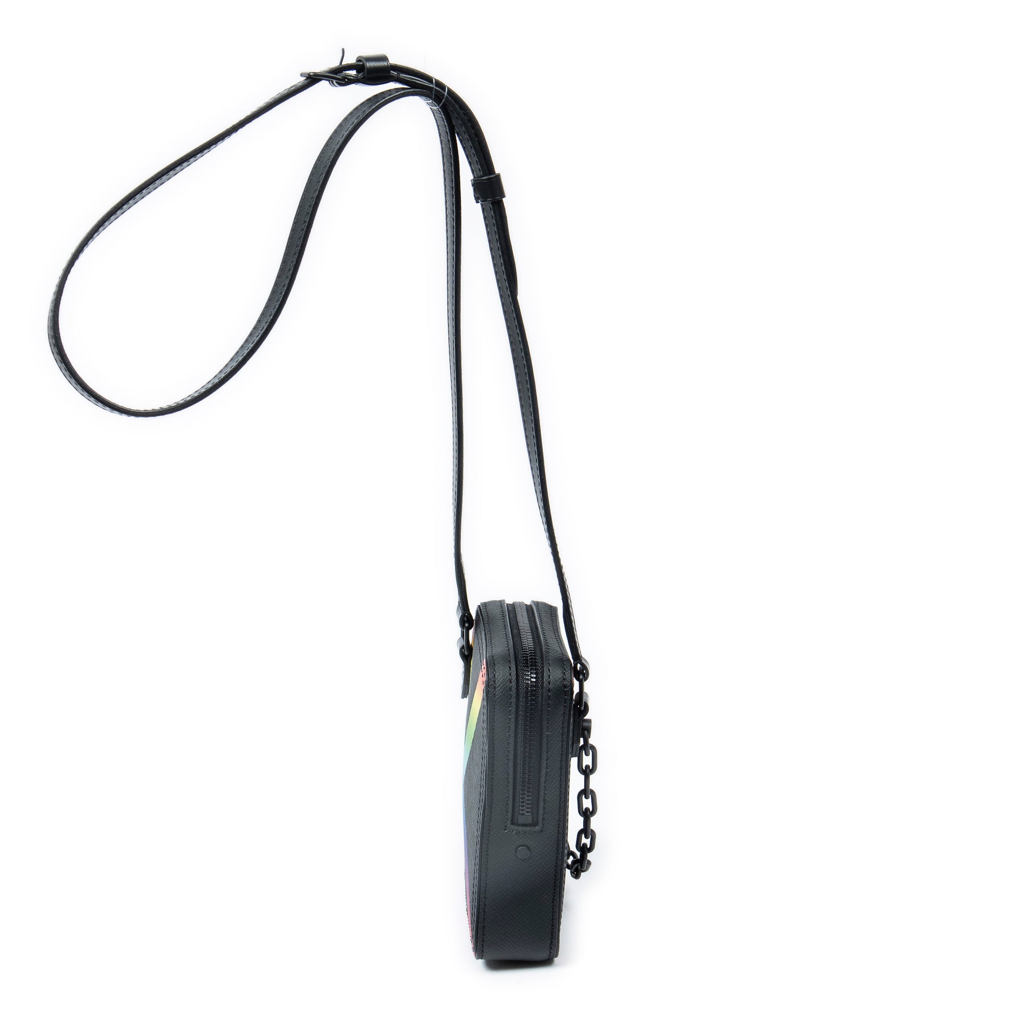 Shoulder Bag Ltd. Ed. Virgil Abloh Rainbow Danube Messenger Black Rainbow Taiga Leather