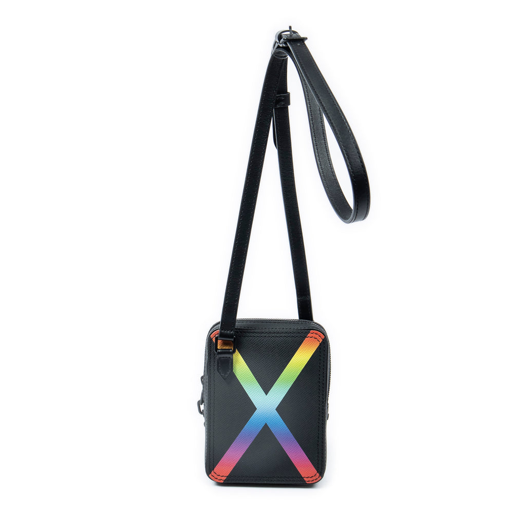 Shoulder Bag Ltd. Ed. Virgil Abloh Rainbow Danube Messenger Black Rainbow Taiga Leather