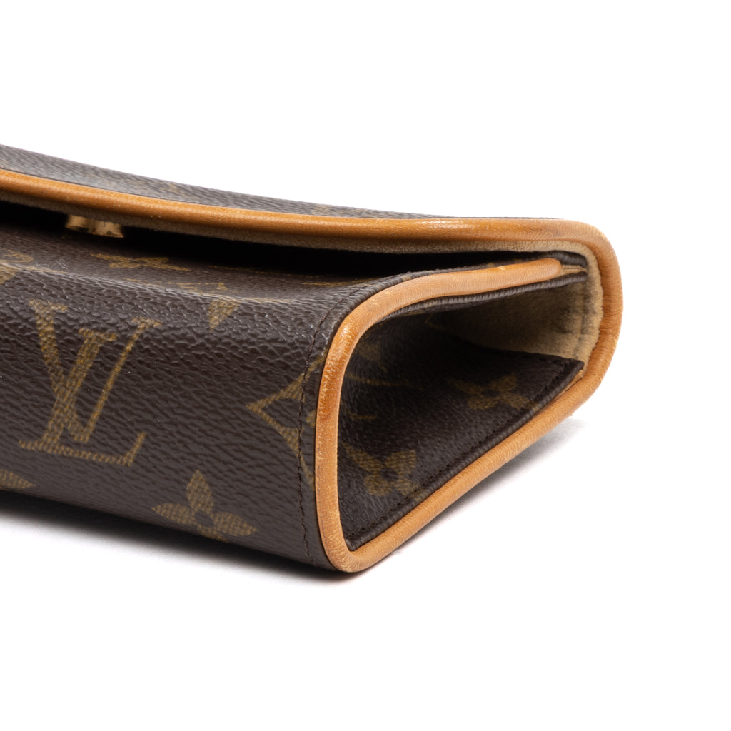Shoulder Bag Florentine Brown Monogram Canvas