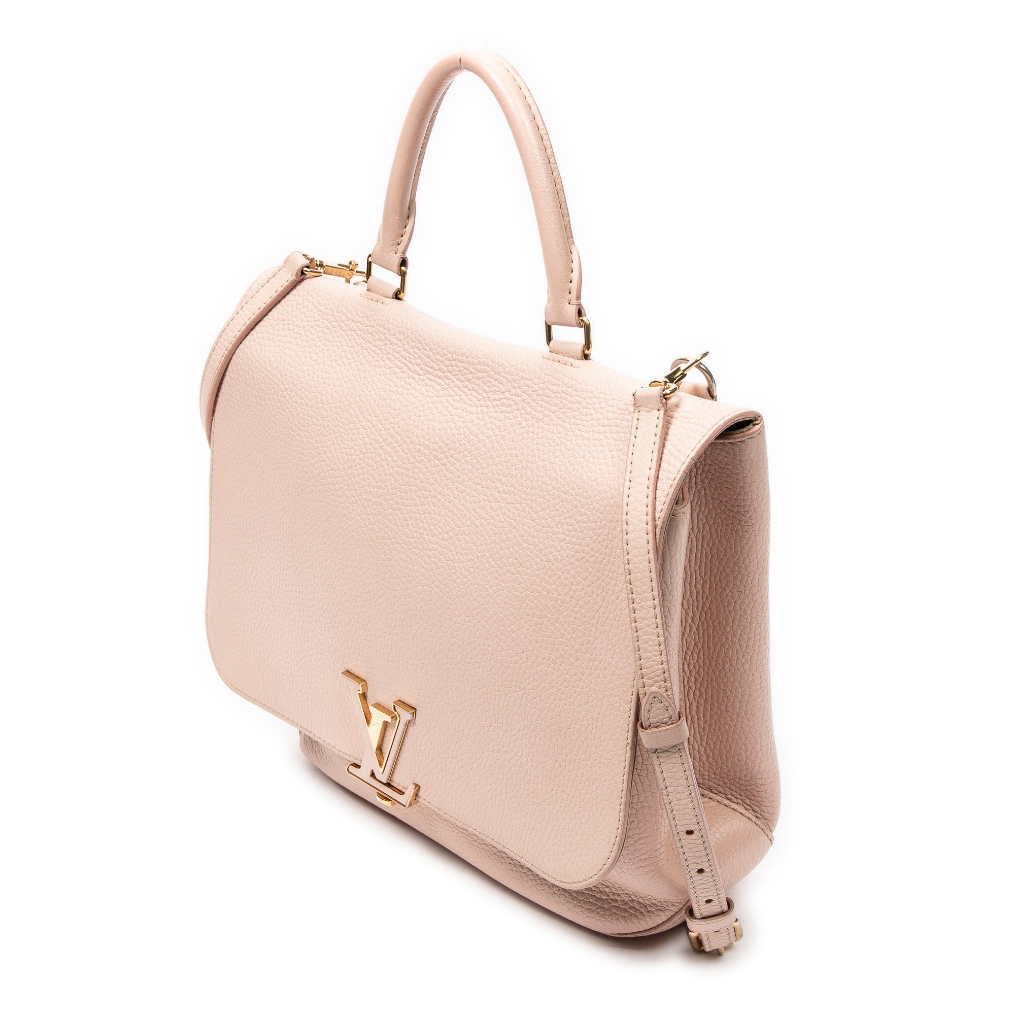 Shoulder Bag Volta Top Handle Pink Taurillon Clemence Leather