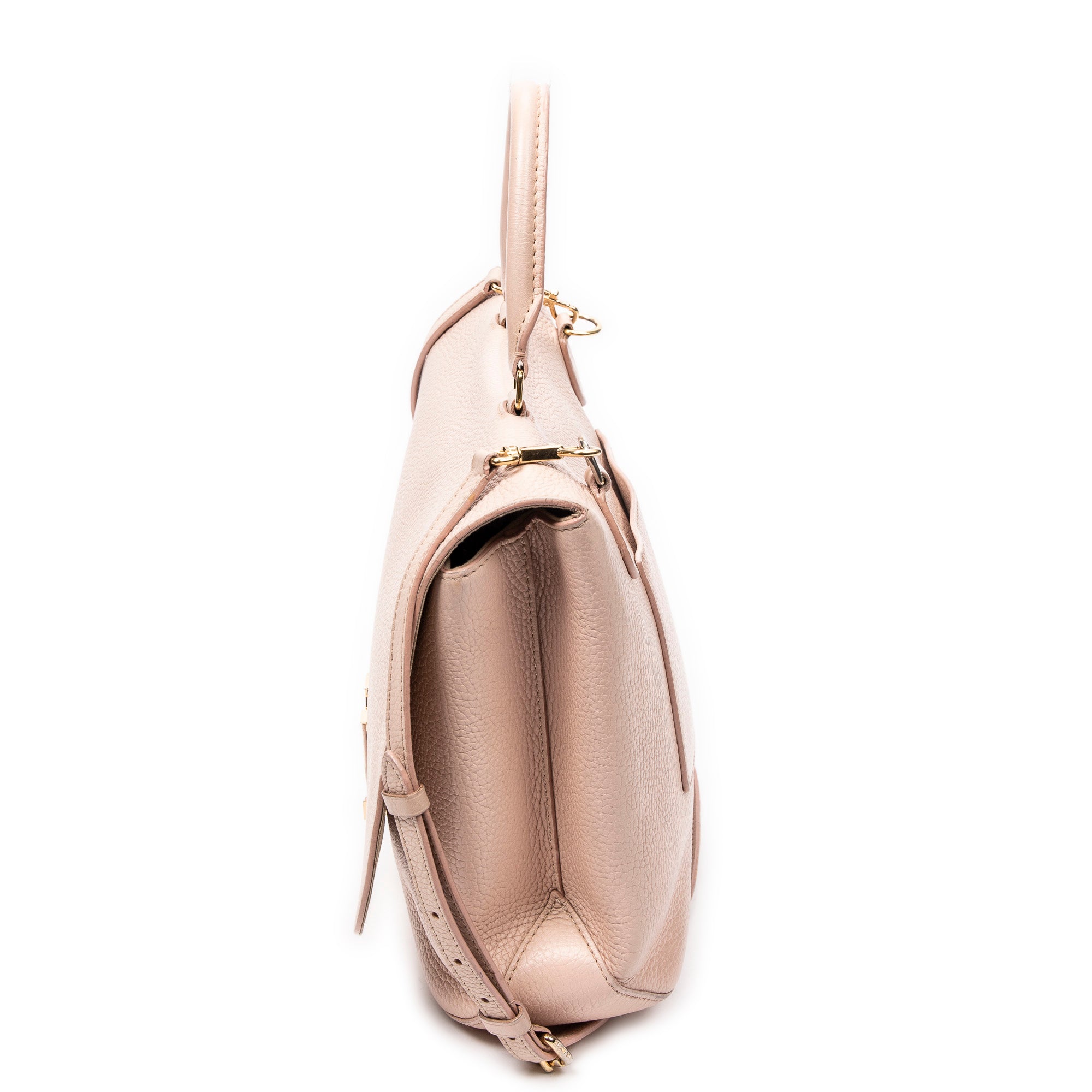 Shoulder Bag Volta Top Handle Pink Taurillon Clemence Leather