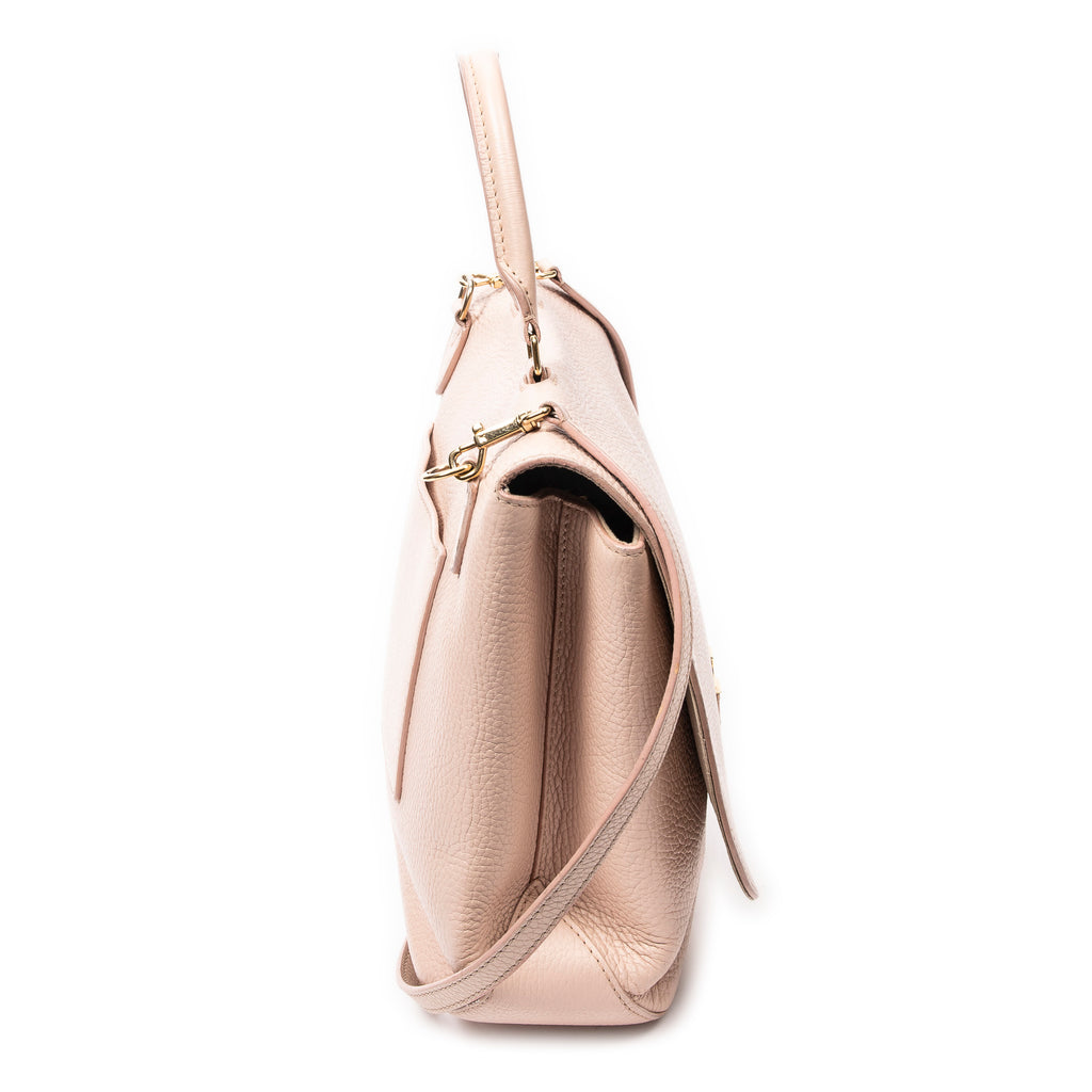 Shoulder Bag Volta Top Handle Pink Taurillon Clemence Leather