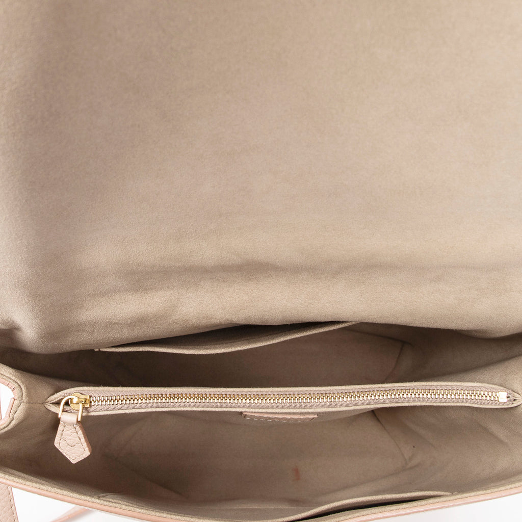 Shoulder Bag Volta Top Handle Pink Taurillon Clemence Leather
