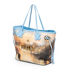 Bolso de Hombro Jeff Koons Turner Neverfull MM Lona Revestida Azul Claro