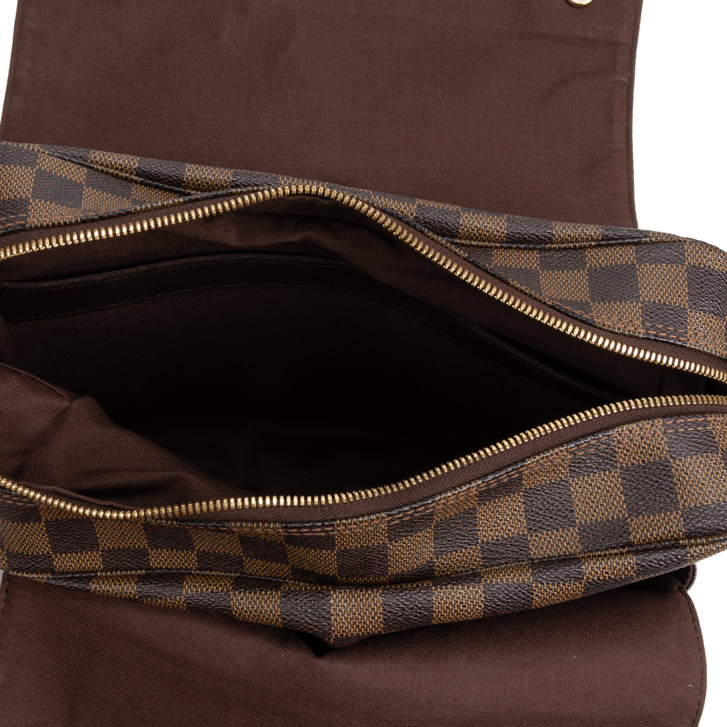 Shoulder Bag Naviglio Brown Damier Ebene