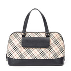 Handbag Front Pocket Dome Beige Nova Check Canvas