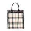 Handbag Medium Tall Tote Beige Nova Check Canvas