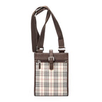 Shoulder Bag Small Buckle Crossbody Beige Nova Check Canvas