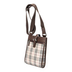 Shoulder Bag Small Buckle Crossbody Beige Nova Check Canvas