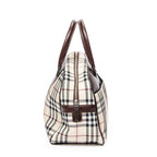 Handbag Boston Bag Beige Nova Check Canvas