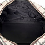 Handbag Boston Bag Beige Nova Check Canvas