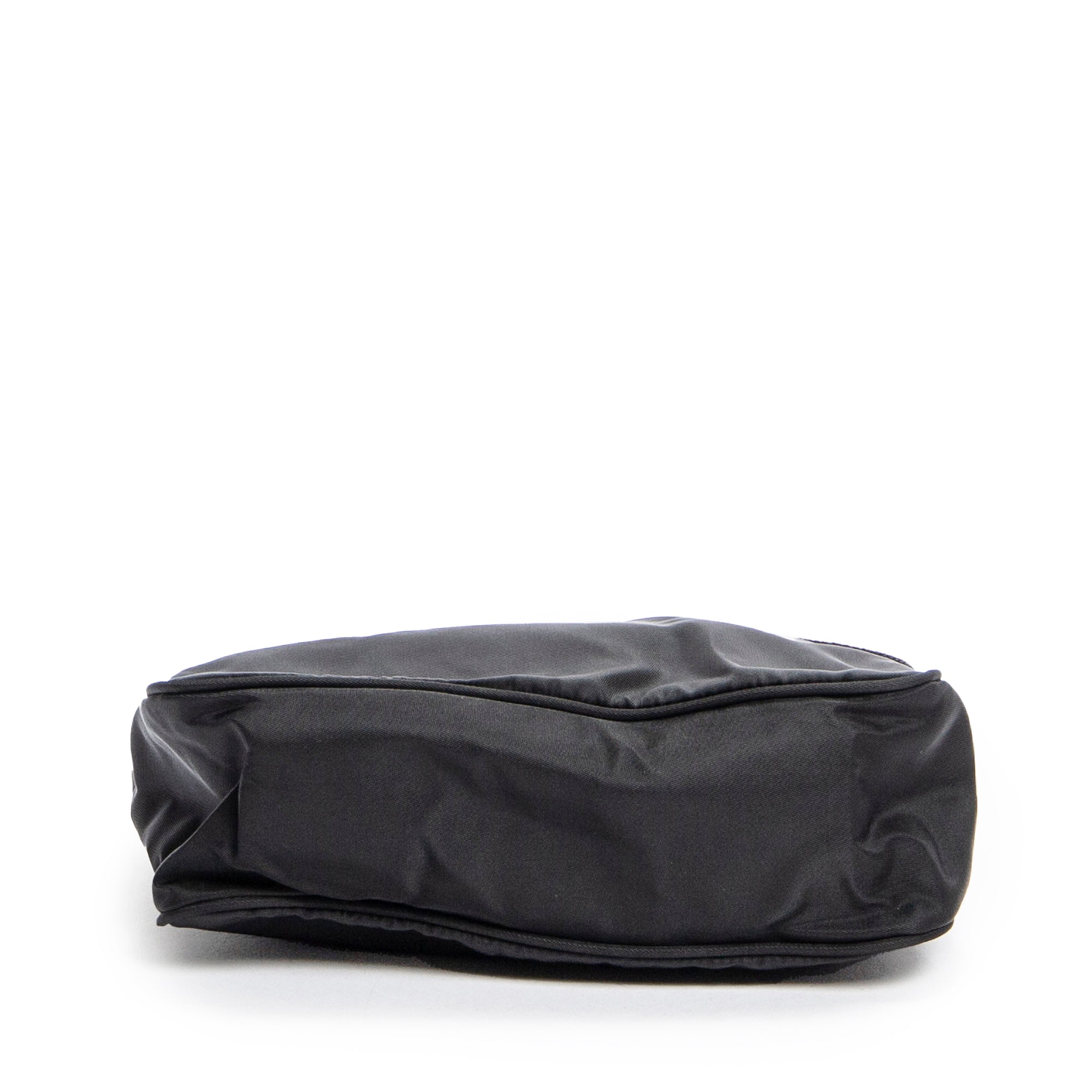 Shoulder Bag Mini Zip Hobo Black Nylon Canvas