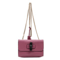 Shoulder Bag Miss Bamboo Pink Grained Leather