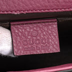 Shoulder Bag Miss Bamboo Pink Grained Leather